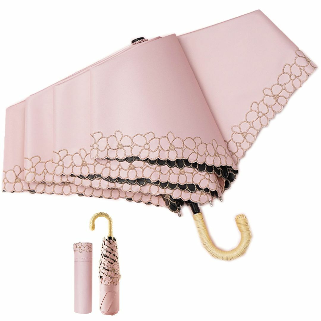 【色: 藤.ピンク】日傘 折りたたみ傘 超軽量 174g/194g UVカット  レディースのファッション小物(その他)の商品写真