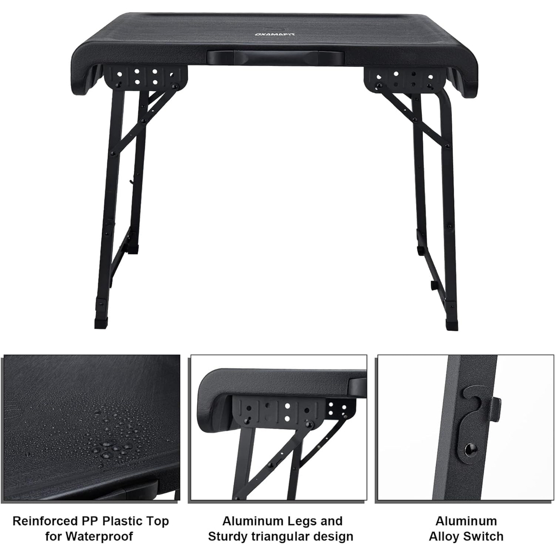 テーブルチェアセット アウトドア キャンプ 折り畳み ポータブル ブラック スポーツ/アウトドアのアウトドア(テーブル/チェア)の商品写真