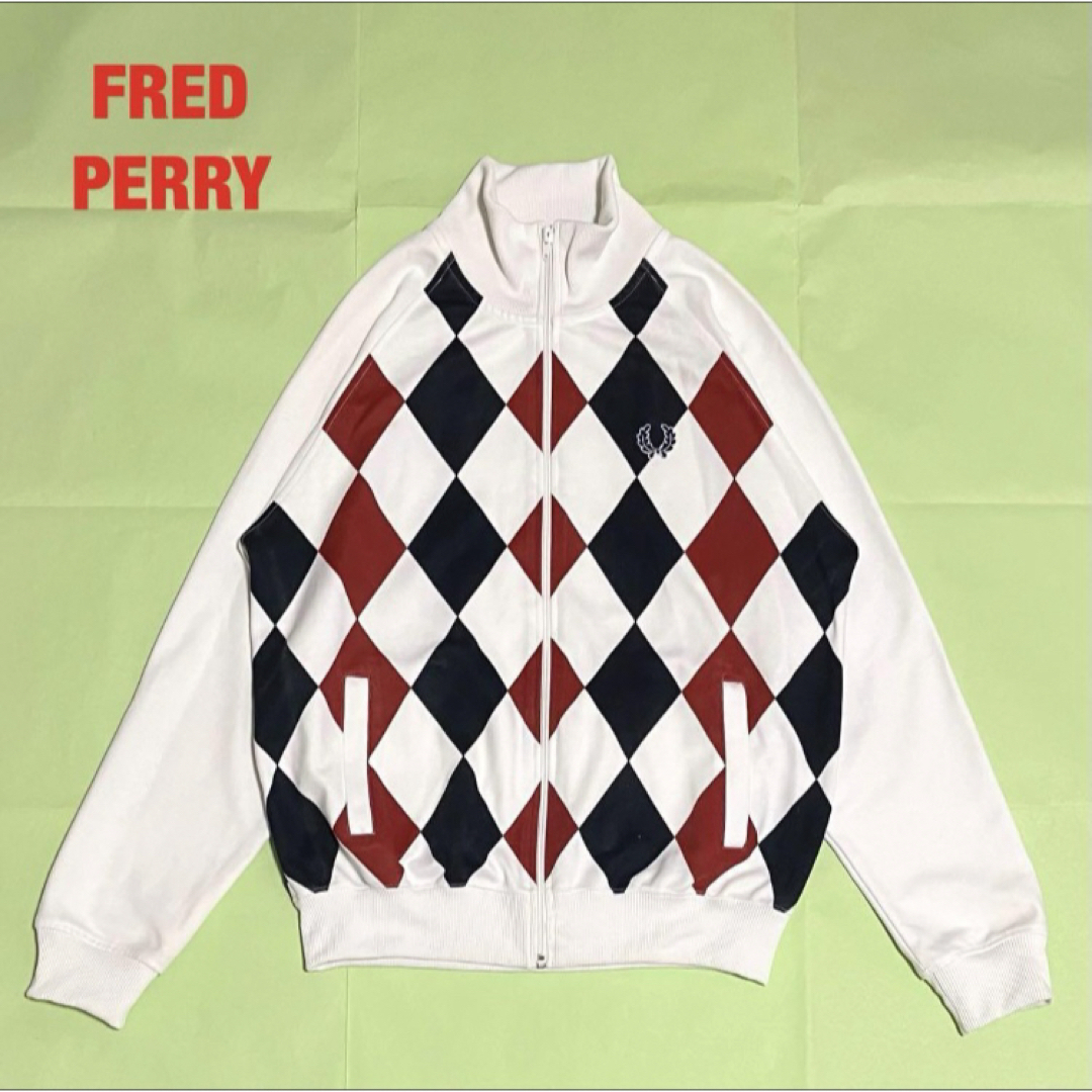 FRED PERRY(フレッドペリー)のFRED PERRY　トラックジャケット　アーガイルチェック柄　月桂樹　80s メンズのトップス(ジャージ)の商品写真