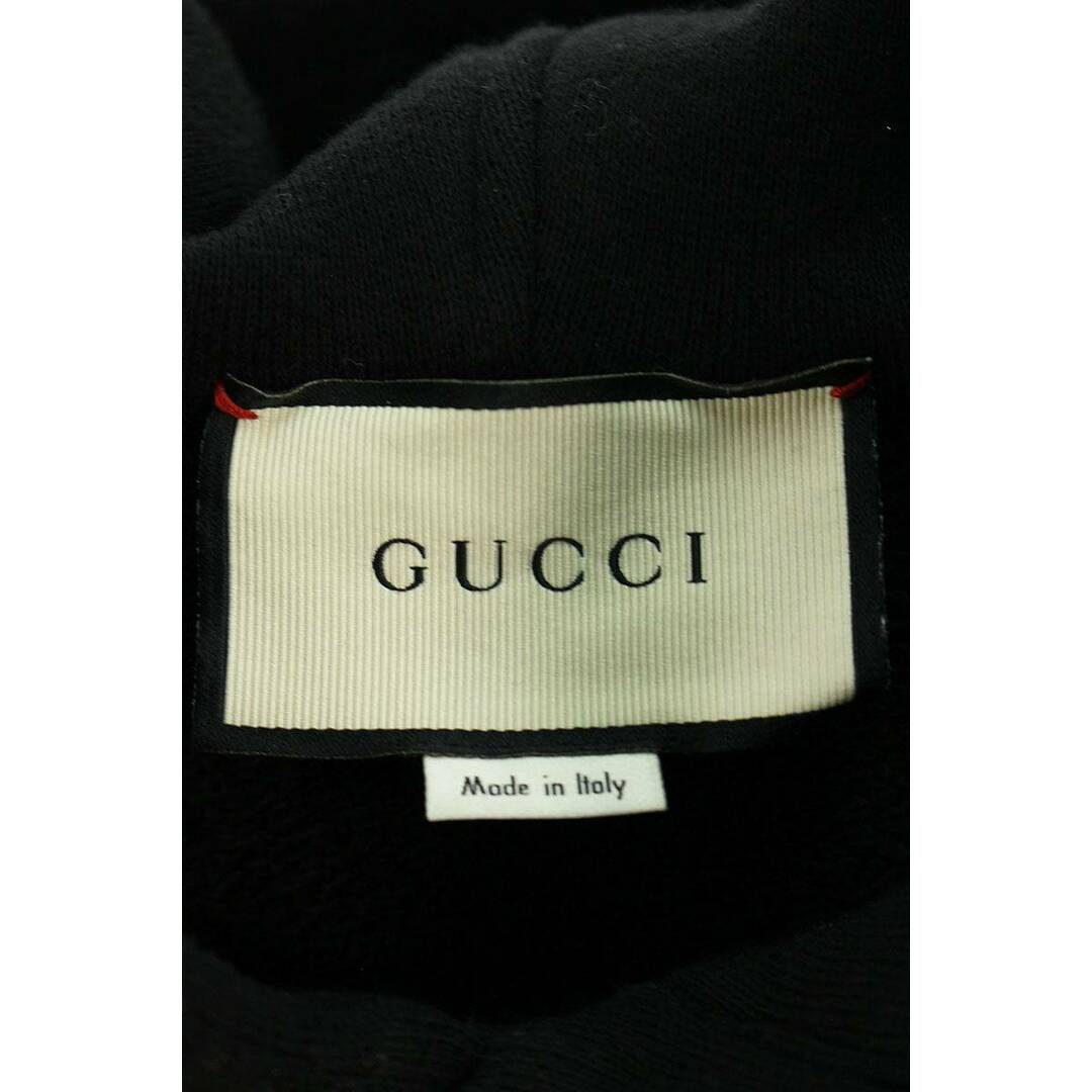 Gucci(グッチ)のグッチ  454585 X5J57 ヴィンテージ加工オールドロゴプリントプルオーバーパーカー メンズ S メンズのトップス(パーカー)の商品写真