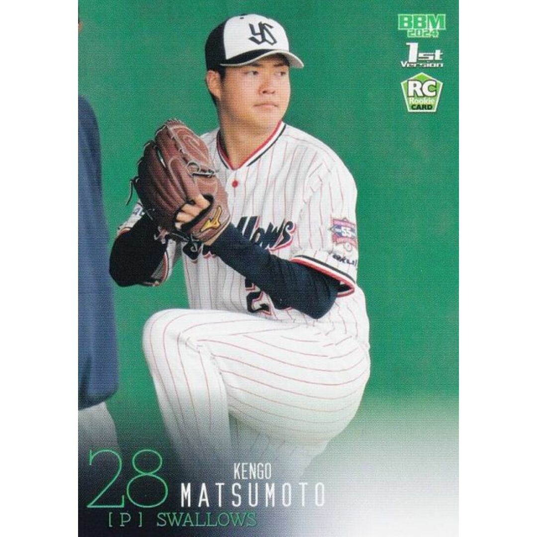 BBM ベースボールカード 132 松本健吾(ROOKIE) 東京ヤクルトスワローズ (レギュラーカード) 2024 1stバージョン エンタメ/ホビーのアニメグッズ(その他)の商品写真