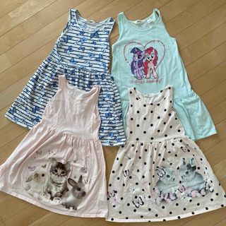 H&M - H&M キッズ　プリント　ワンピース　4セット