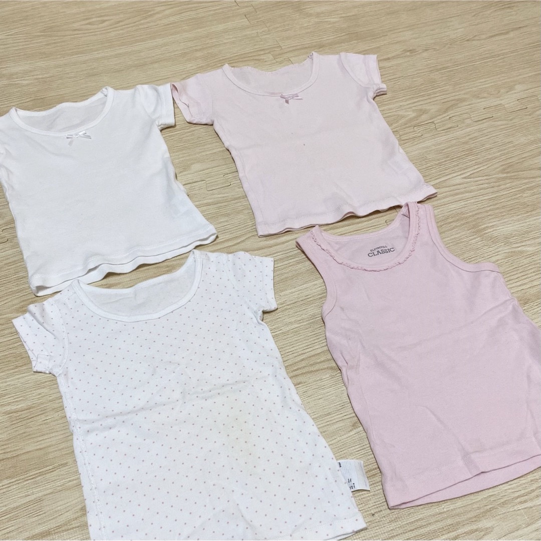 ベルメゾン(ベルメゾン)の90サイズ　肌着　4枚セット キッズ/ベビー/マタニティのキッズ服女の子用(90cm~)(下着)の商品写真