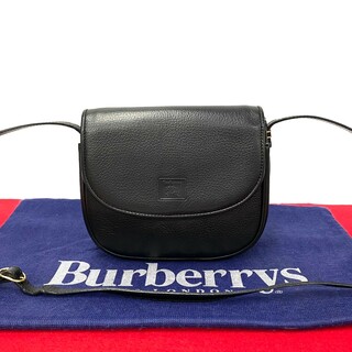 バーバリー(BURBERRY)のほぼ未使用 BURBERRYS バーバリーズ ヴィンテージ レザー ノバチェック ミニ ショルダーバッグ ブラック 黒 31456(ショルダーバッグ)