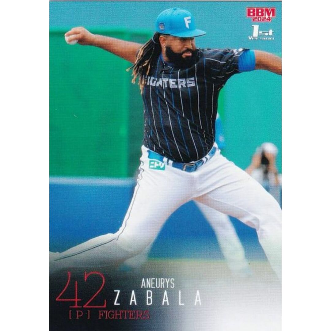BBM ベースボールカード 306 ザバラ 北海道日本ハムファイターズ (レギュラーカード) 2024 1stバージョン エンタメ/ホビーのアニメグッズ(その他)の商品写真