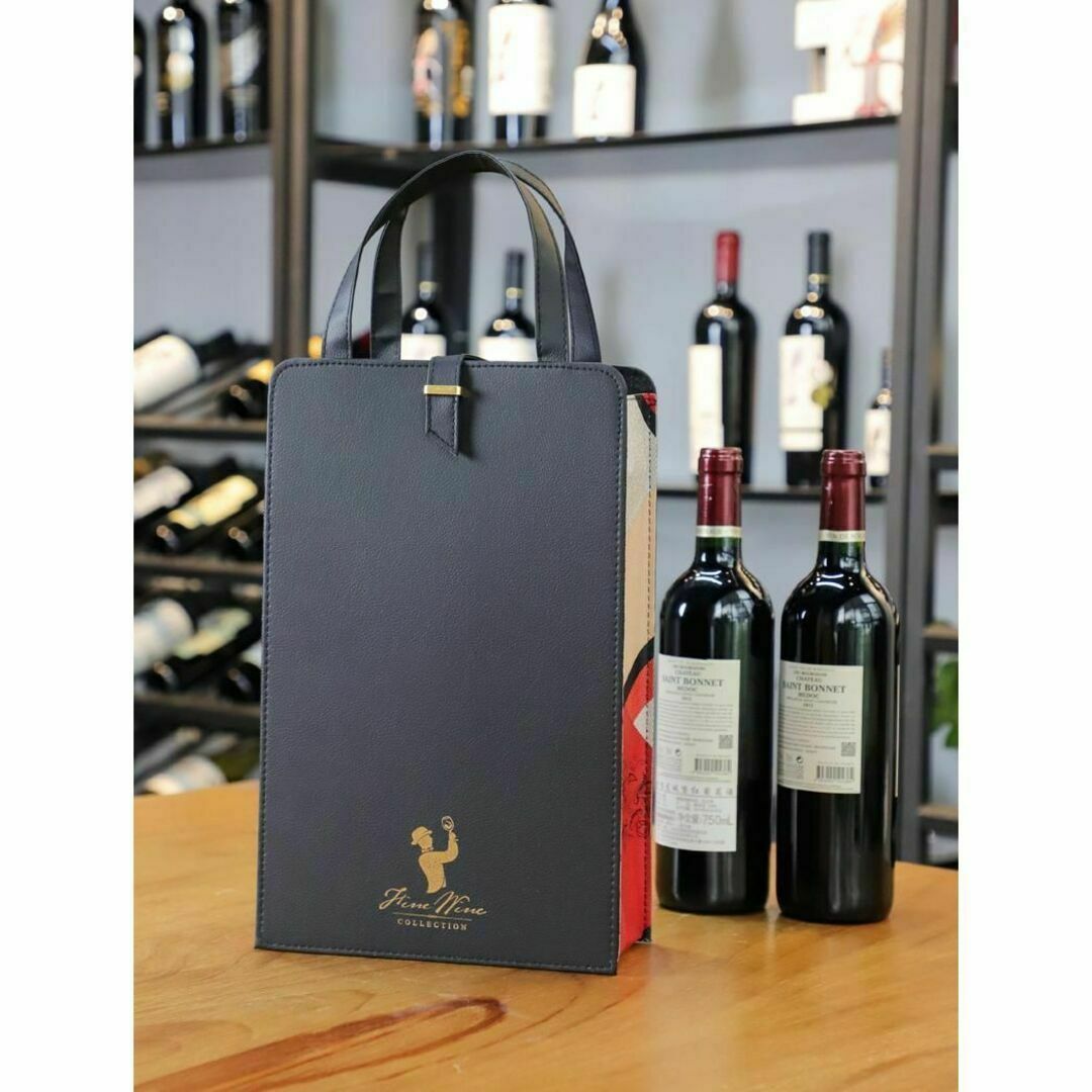 ◆ワインバック◆レザー 2本 ワイン愛好家へのギフト/パーティー/ピクニックに レディースのバッグ(その他)の商品写真