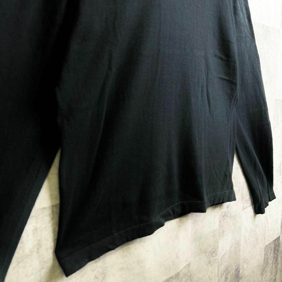 Calvin Klein(カルバンクライン)の美品 カルバンクライン ヘンリーネック コットンニットセーター ブラック L メンズのトップス(ニット/セーター)の商品写真
