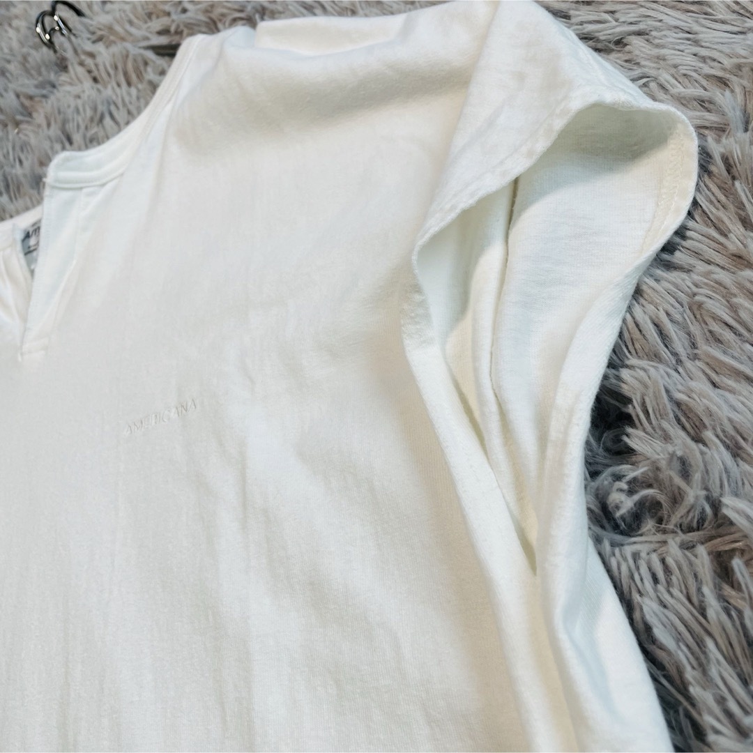 AMERICANA(アメリカーナ)のAmericanaアメリカーナ   ドローストリングフレンチスリーブTシャツ レディースのトップス(Tシャツ(半袖/袖なし))の商品写真