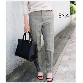 イエナ(IENA)のIENA  イエナ　グレンチェック　パンツ(クロップドパンツ)