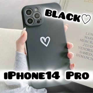 アイフォーン(iPhone)の【iPhone14pro】iPhoneケース ピンク ハート 手書き(iPhoneケース)