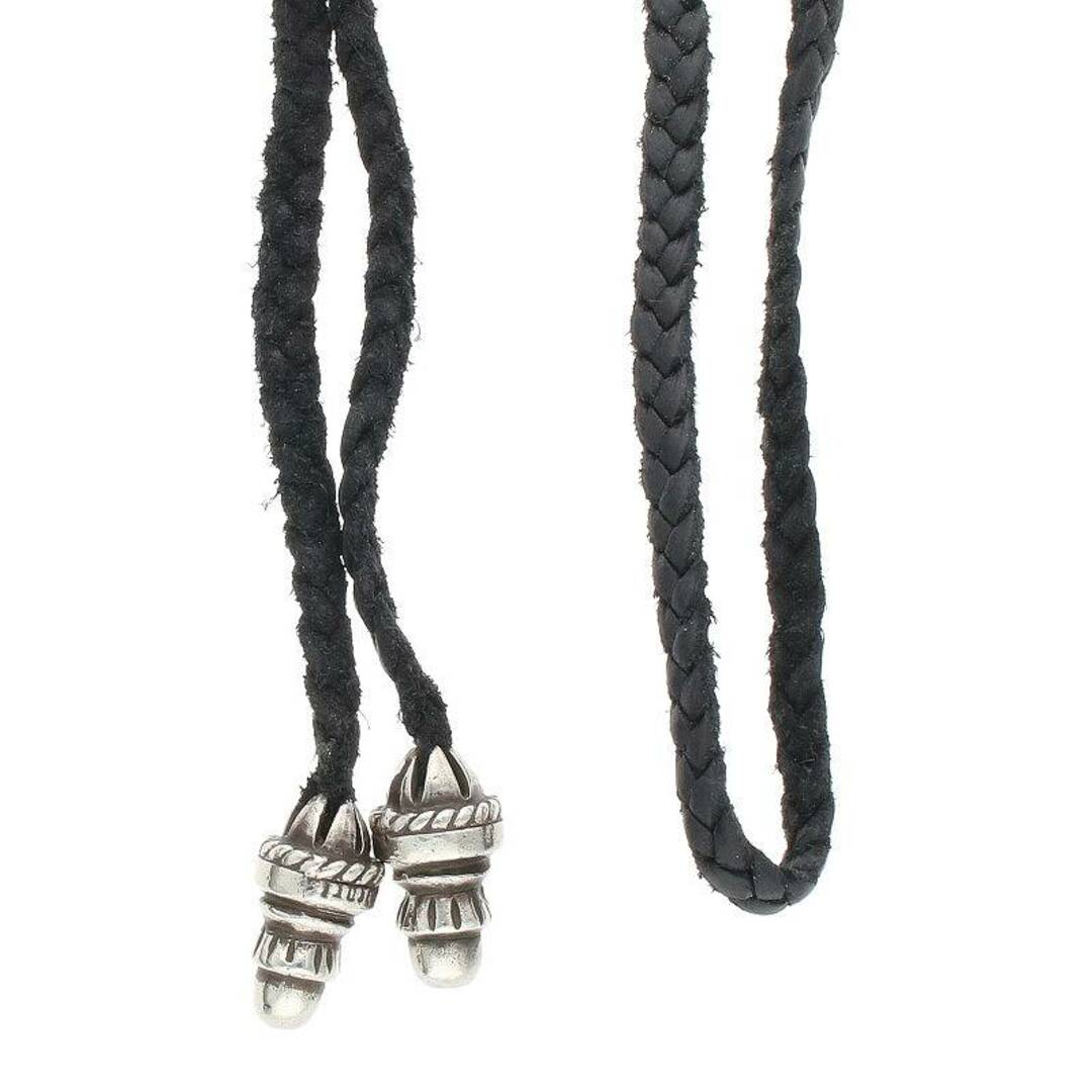 Chrome Hearts(クロムハーツ)のクロムハーツ  LEATHER BRAID/ボロチップレザーブレード シルバーネックレス メンズ メンズのアクセサリー(ネックレス)の商品写真