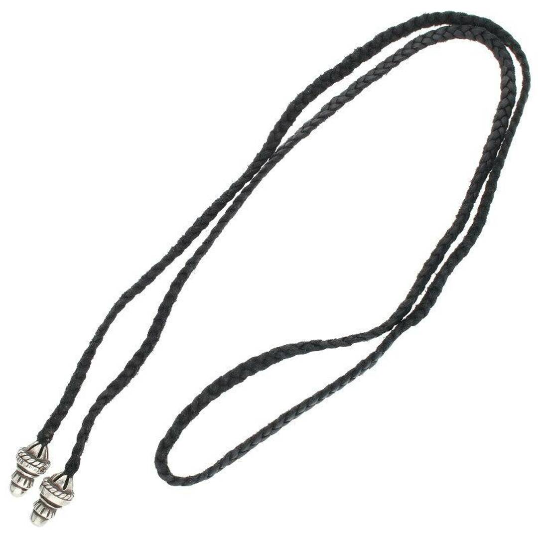 Chrome Hearts(クロムハーツ)のクロムハーツ  LEATHER BRAID/ボロチップレザーブレード シルバーネックレス メンズ メンズのアクセサリー(ネックレス)の商品写真