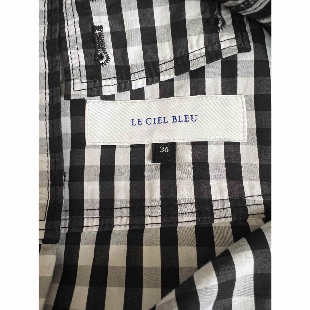 LE CIEL BLEU(ルシェルブルー)のルシェルブルーGinghamCheckHighWaist Flare Dres レディースのワンピース(ロングワンピース/マキシワンピース)の商品写真