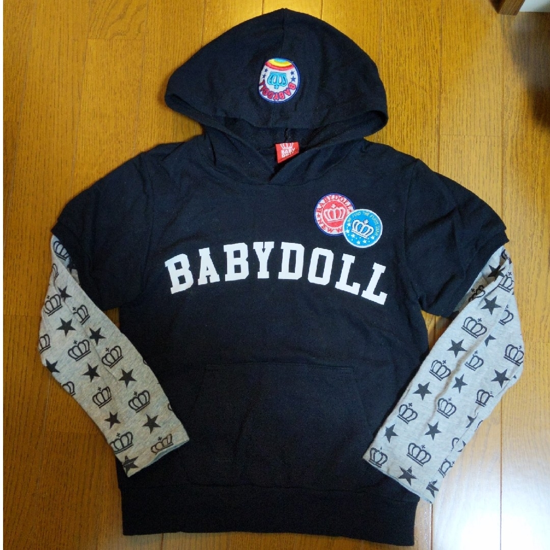 BABYDOLL(ベビードール)のベビードール　パーカー　130 キッズ/ベビー/マタニティのキッズ服男の子用(90cm~)(Tシャツ/カットソー)の商品写真