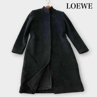 ロエベ(LOEWE)のLOEWE ロエベ　カシミヤ100% ロングコート　婦人黒　M〜L　レディース(ロングコート)