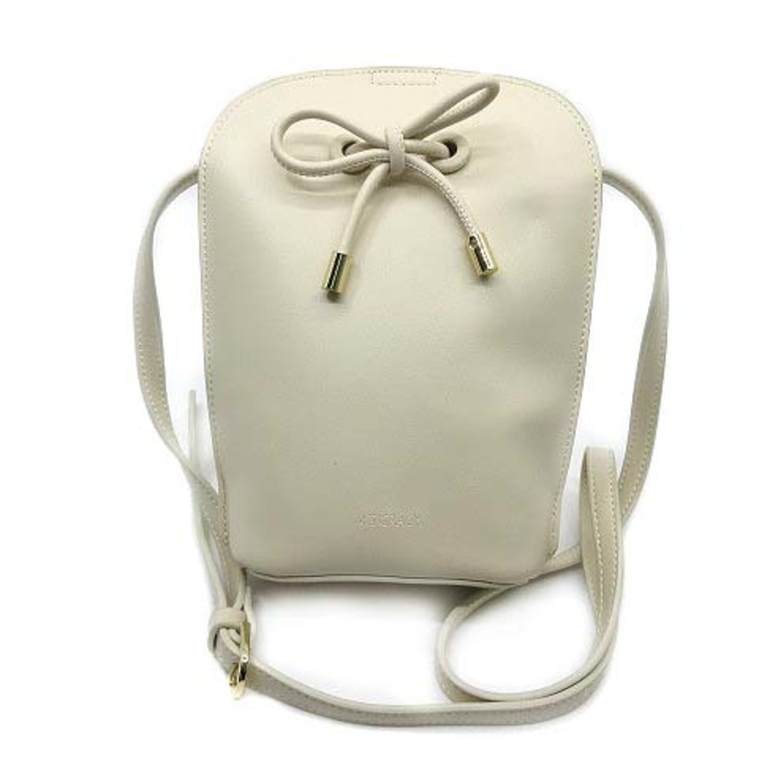 M'S GRACY(エムズグレイシー)のエムズグレイシー 23AW リボン付き スモール ショルダーバッグ アイボリー レディースのバッグ(ショルダーバッグ)の商品写真