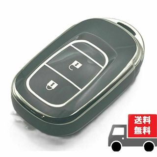 ホンダ(ホンダ)の★送料無料★ホンダ用 キーケース キーカバー★グレイ（シルバー）２ボタン★③(車内アクセサリ)