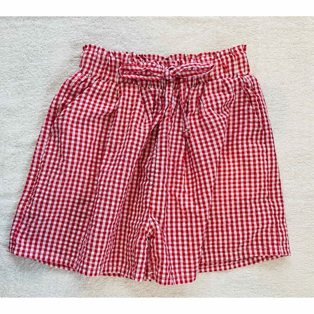 summer tripにギンガムチェックセットアップ　 キッズ/ベビー/マタニティのキッズ服女の子用(90cm~)(ブラウス)の商品写真