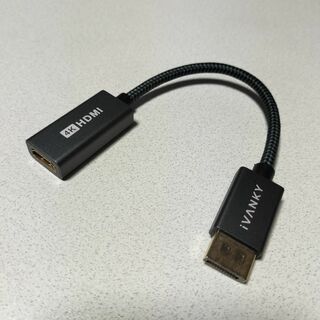 新品未使用 iVANKY 25cm Black HDMI　4K 変換ケーブル(映像用ケーブル)