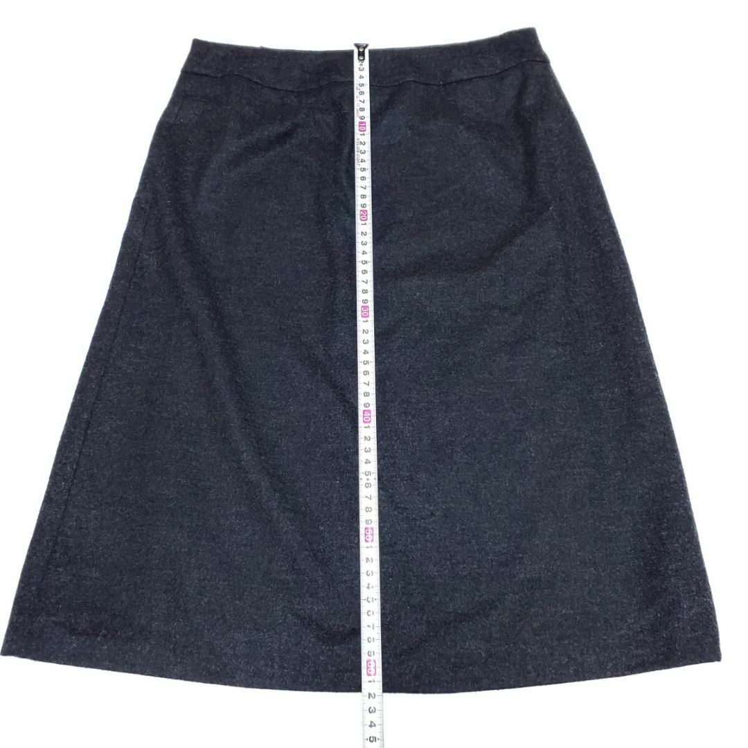 UNTITLED(アンタイトル)のUNTITLED アンタイトル 巻きスカート チャコール カシミヤ混 サイズ2（ レディースのスカート(ひざ丈スカート)の商品写真