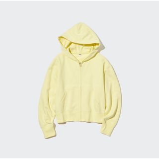 ユニクロ(UNIQLO)のユニクロ スウェットフルジップパーカ レディース M 長袖 イエロー パーカー(パーカー)