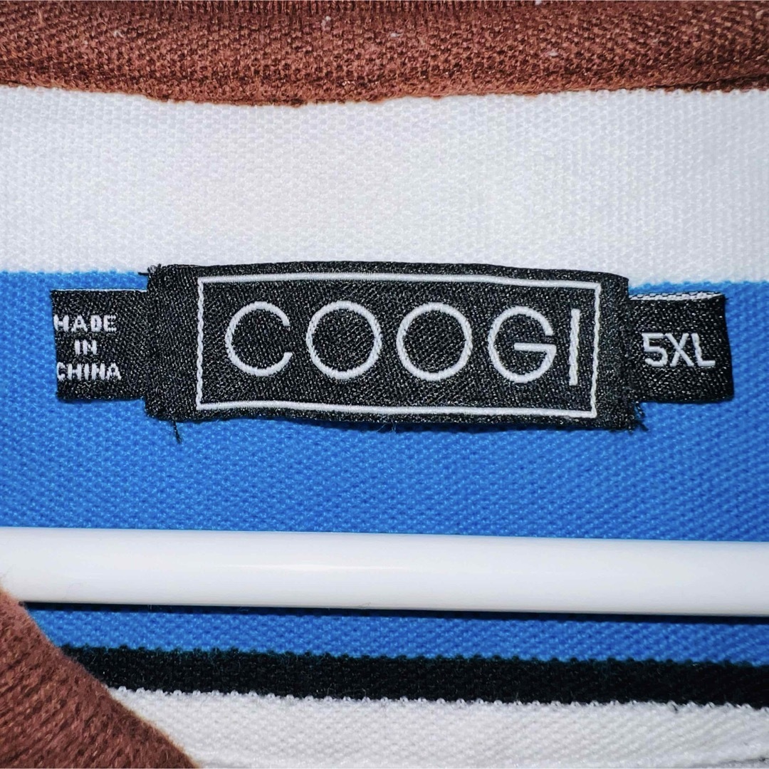 COOGI(クージー)のCOOGI クージー ポロシャツ ボーダー 刺繍ロゴ ビッグサイズ メンズのトップス(ポロシャツ)の商品写真