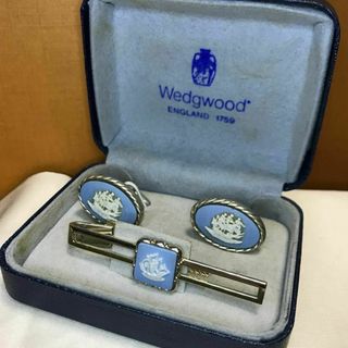 ★Wedgwood ウェッジウッド★ タイピンカフスセット 帆船 ケース付き