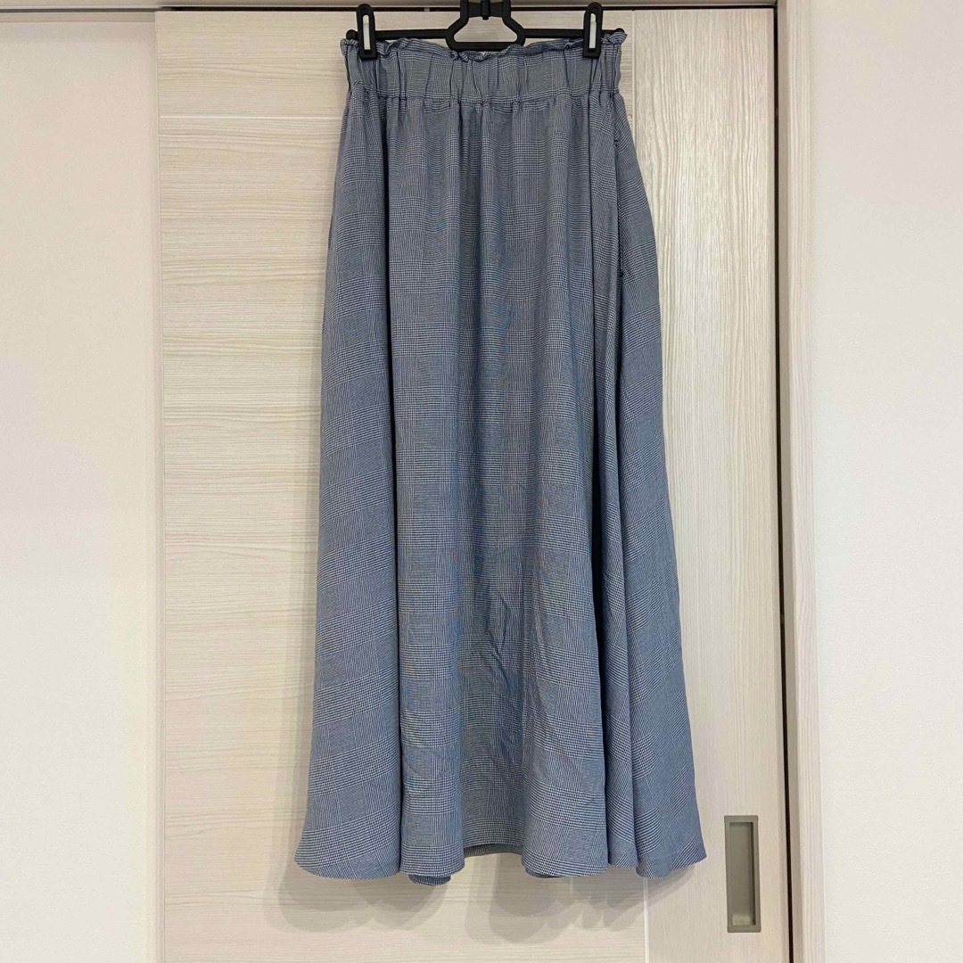URBAN RESEARCH DOORS(アーバンリサーチドアーズ)のURBAN RESEARCH DOORS グレンチェックロングフレアスカート レディースのスカート(ロングスカート)の商品写真
