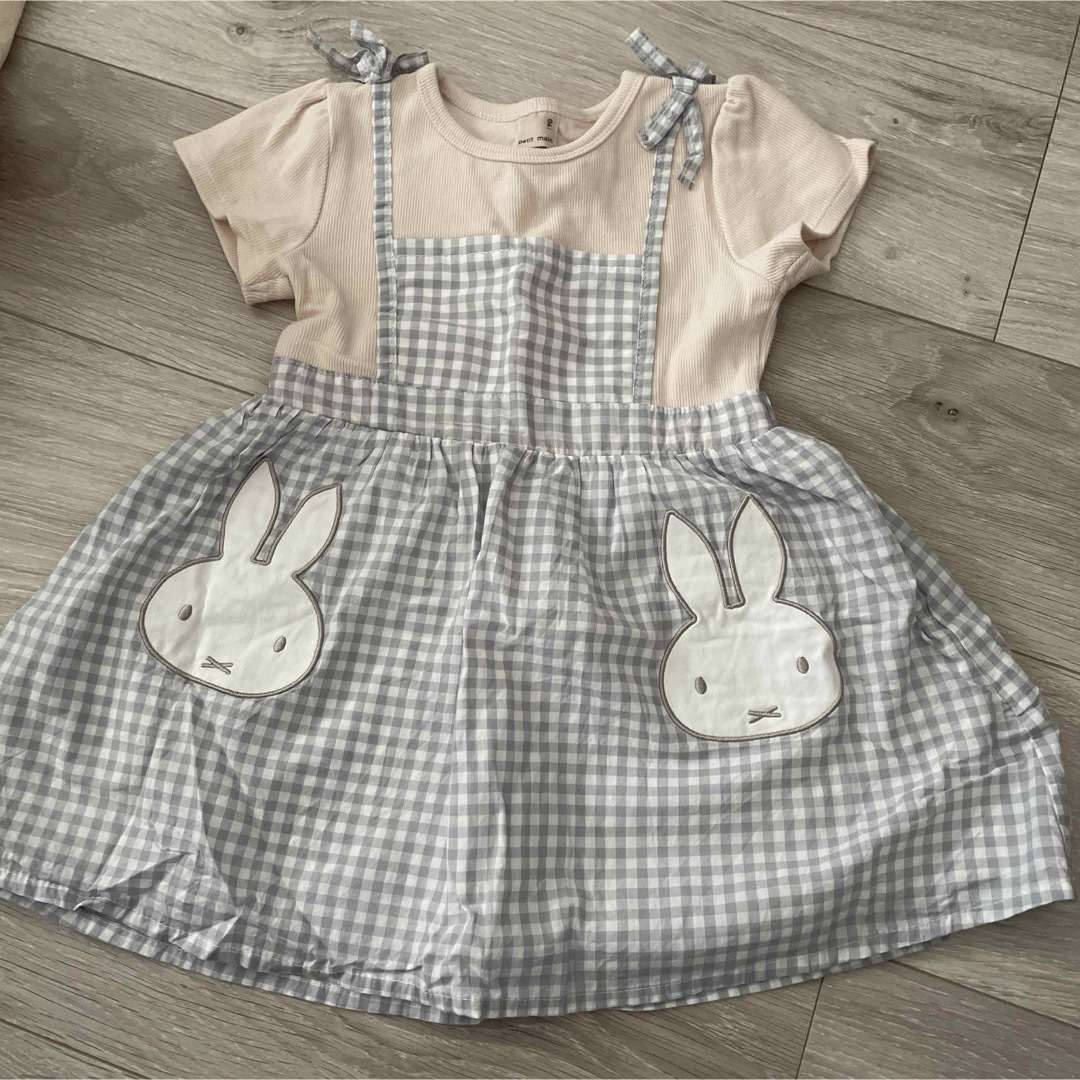 petit main(プティマイン)のpetit main ミッフィーワンピース キッズ/ベビー/マタニティのキッズ服女の子用(90cm~)(ワンピース)の商品写真