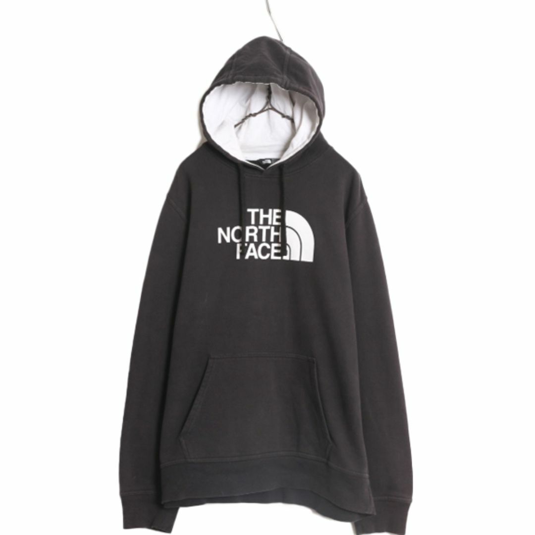 THE NORTH FACE(ザノースフェイス)のUS企画 ノースフェイス プリント スウェット フード パーカー メンズ L 黒 The North Face トレーナー アウトドア プルオーバー モノトーン メンズのトップス(パーカー)の商品写真