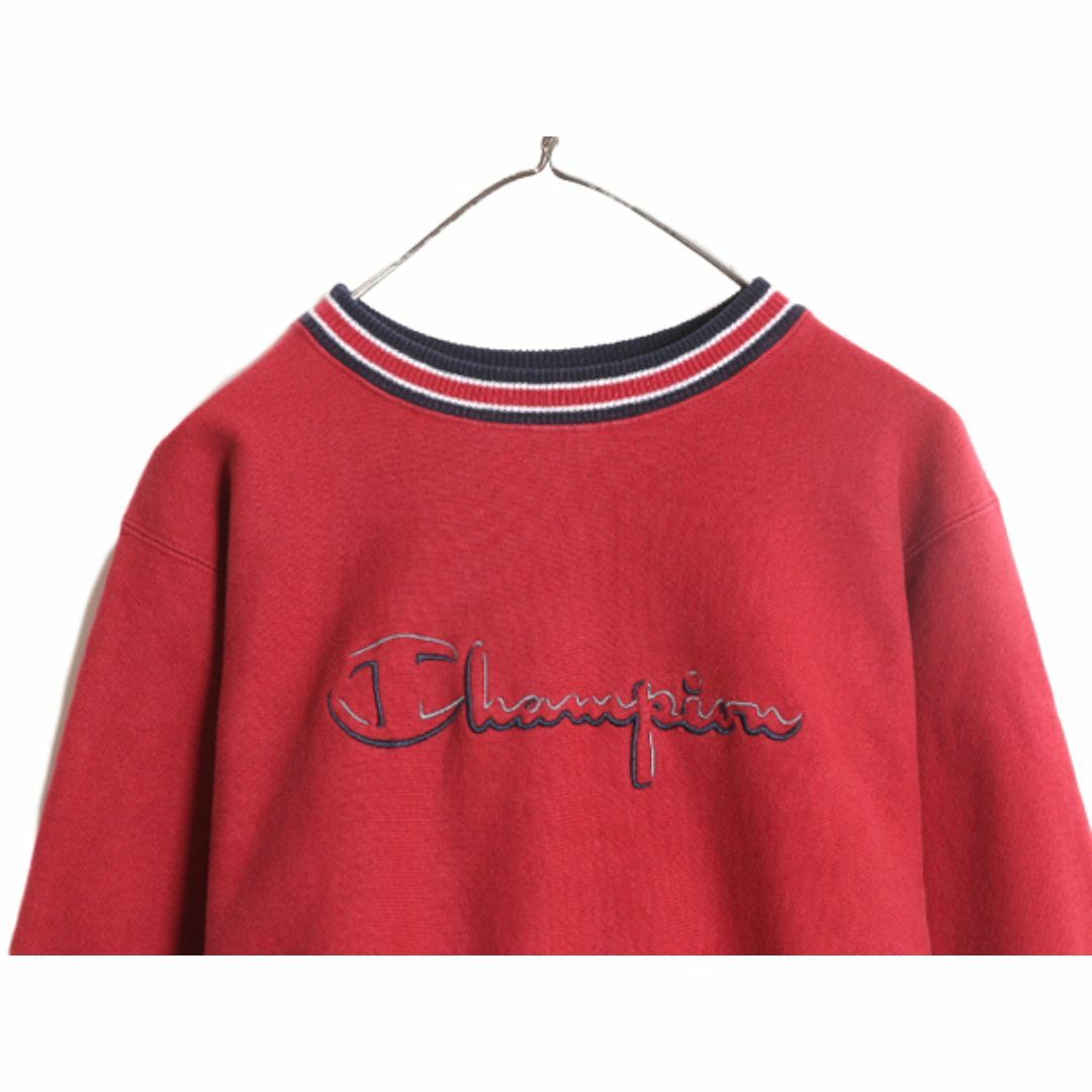 Champion(チャンピオン)の90s USA製 チャンピオン リバースウィーブ スウェット メンズ M / 90年代 オールド Champion トレーナー リブライン スクリプト ロゴ刺繍 メンズのトップス(スウェット)の商品写真