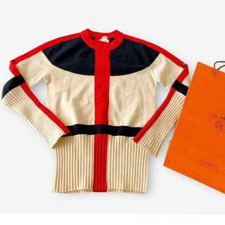 エルメス(Hermes)のエルメス HERMES ジャンポール・ゴルチエ期　カシミヤ100%ニットプリーツ(ロングワンピース/マキシワンピース)