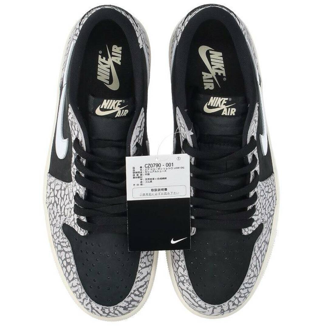 NIKE(ナイキ)のナイキ  AIR JORDAN 1 RETRO LOW BLACK CEMENT CZ0790-001 エアジョーダン1レトロローブラックセメントスニーカー メンズ 27cm メンズの靴/シューズ(スニーカー)の商品写真