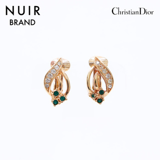 Christian Dior - ディオール Dior ラインストーン カラーストーン イヤリング