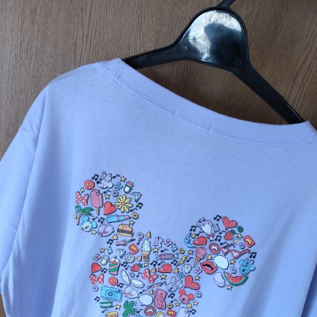 Disney(ディズニー)の新品 未使用 ディズニー ミッキー 半袖 Tシャツ レディース 紫色 ３Ｌ レディースのトップス(Tシャツ(半袖/袖なし))の商品写真