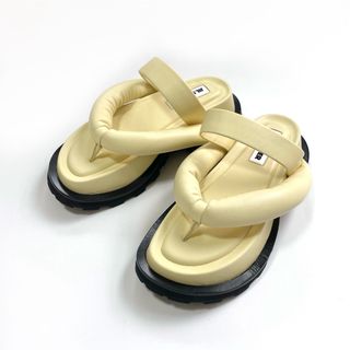 ジルサンダー(Jil Sander)の未使用 JIL SANDER プラットフォームサンダル 36 ナッパレザー 下駄(サンダル)