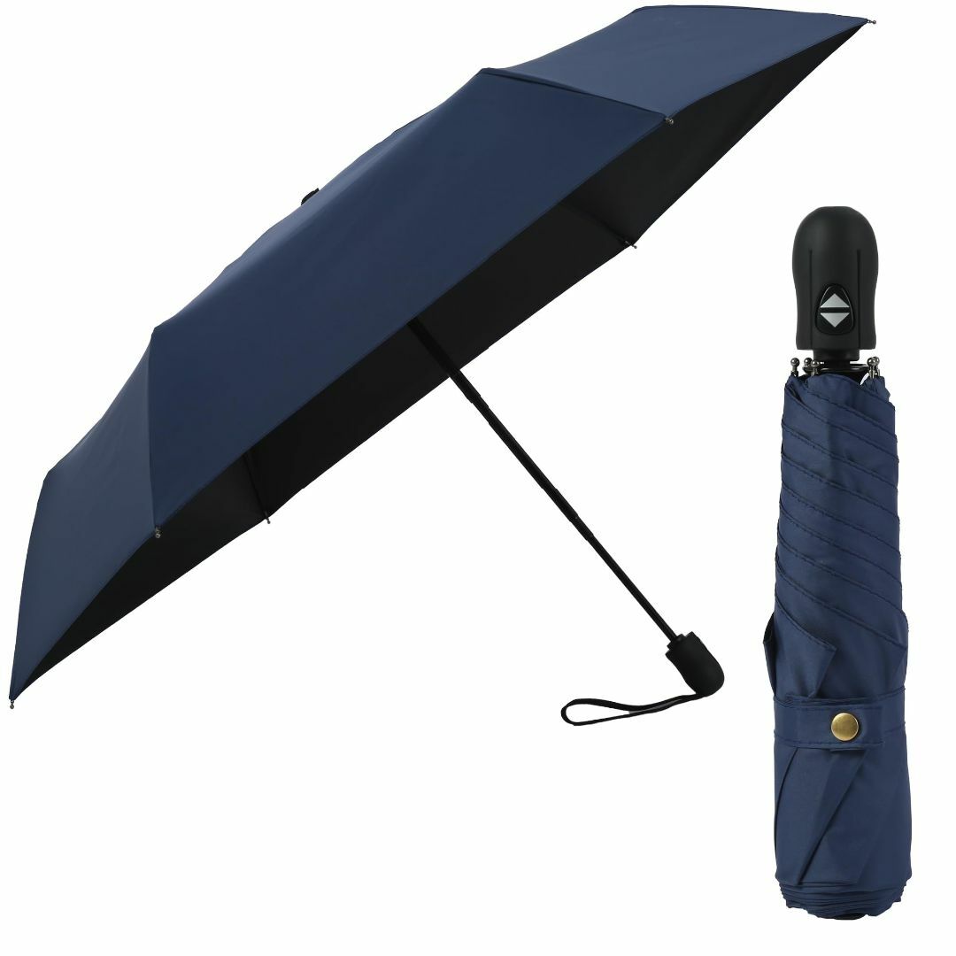 【色: navyblue】日傘 ワンタッチ自動開閉 晴雨兼用 超軽量 UVカット メンズのファッション小物(その他)の商品写真