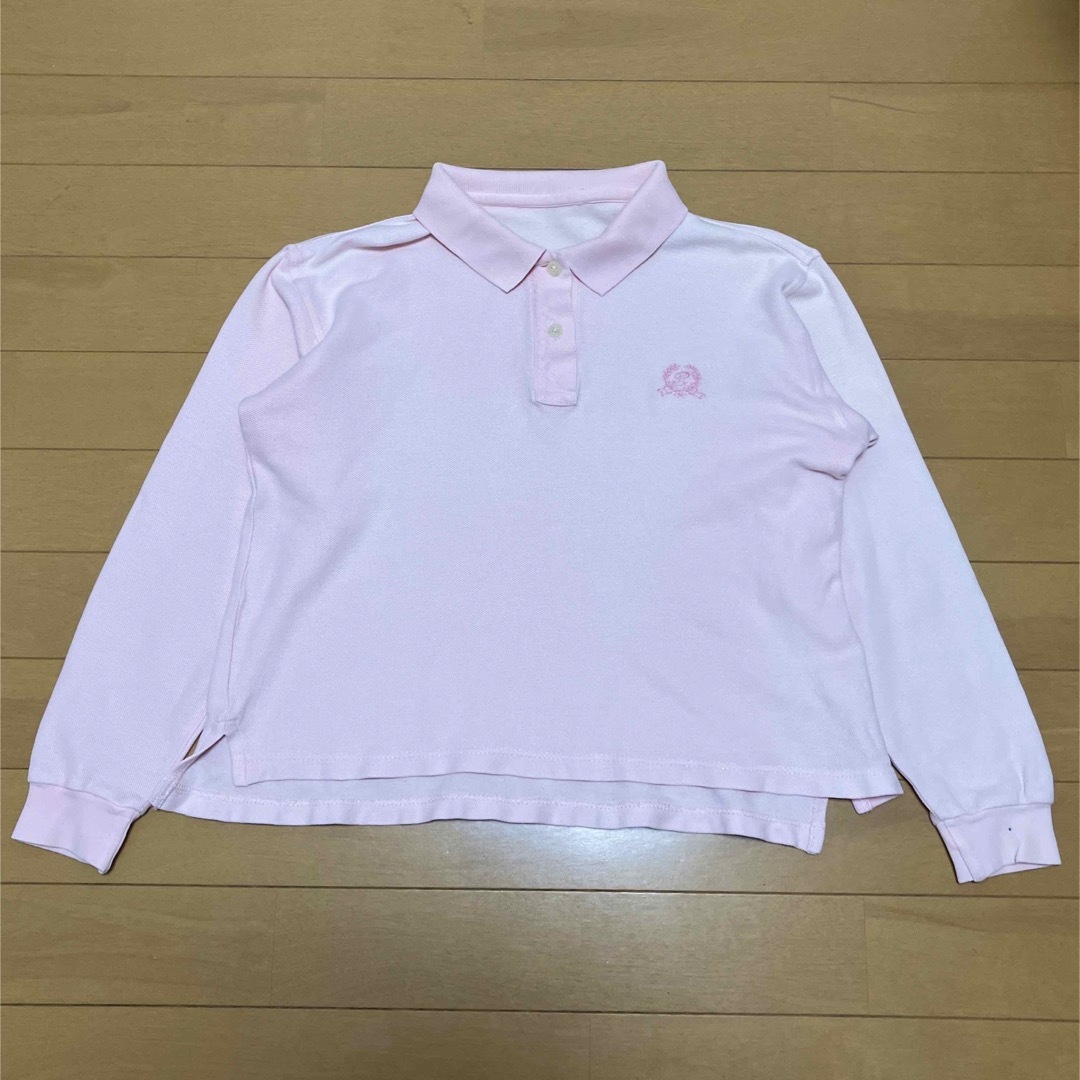 ポロシャツ　ピンク キッズ/ベビー/マタニティのキッズ服女の子用(90cm~)(Tシャツ/カットソー)の商品写真