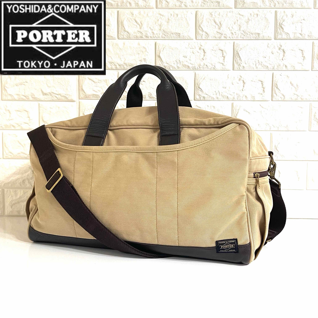 PORTER(ポーター)の✨極美品✨ポーター フリッター 2way ボストンバッグ キャンバス レザー メンズのバッグ(ボストンバッグ)の商品写真