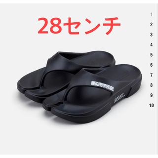 ネイバーフッド(NEIGHBORHOOD)のneighborhood NH X PAES . FLIPFLOP  黒　28 (サンダル)