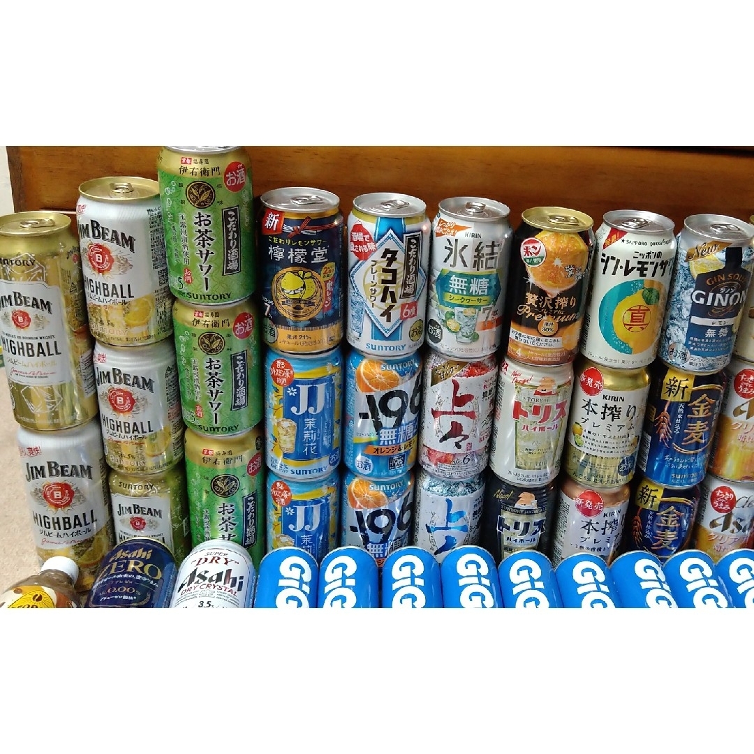 サントリー(サントリー)のビール　チルアウト　チューハイ　栄養ドリンク　74本　まとめ売り　ボトルガム 食品/飲料/酒の酒(ビール)の商品写真