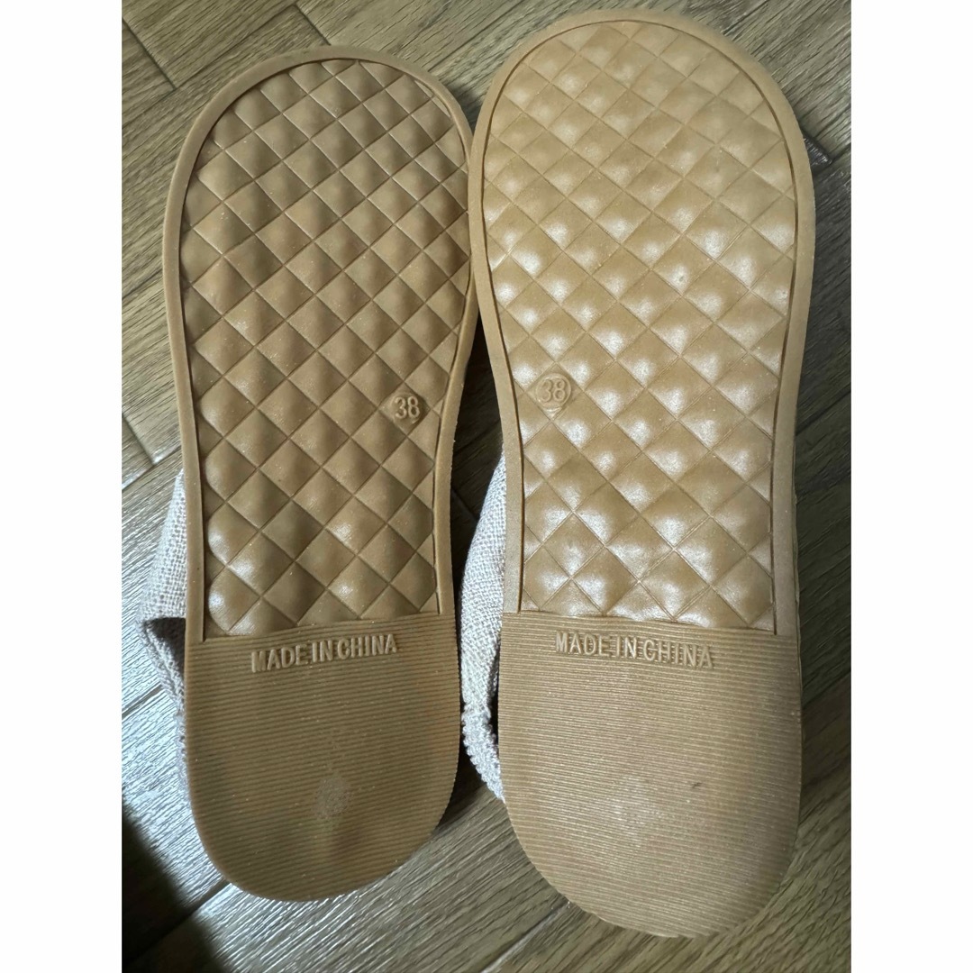 未使用　サンダル　23.5-24cm レディース　ベージュ レディースの靴/シューズ(サンダル)の商品写真