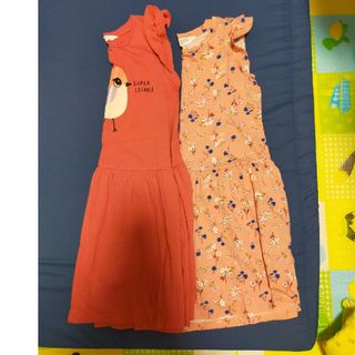 h&m> ノースリーブ ワンピース ひざ丈2枚セット