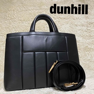 ダンヒル(Dunhill)の【極美品】 ダンヒル コンコース ラムスキン 2way トートバッグ 黒 レザー(ビジネスバッグ)