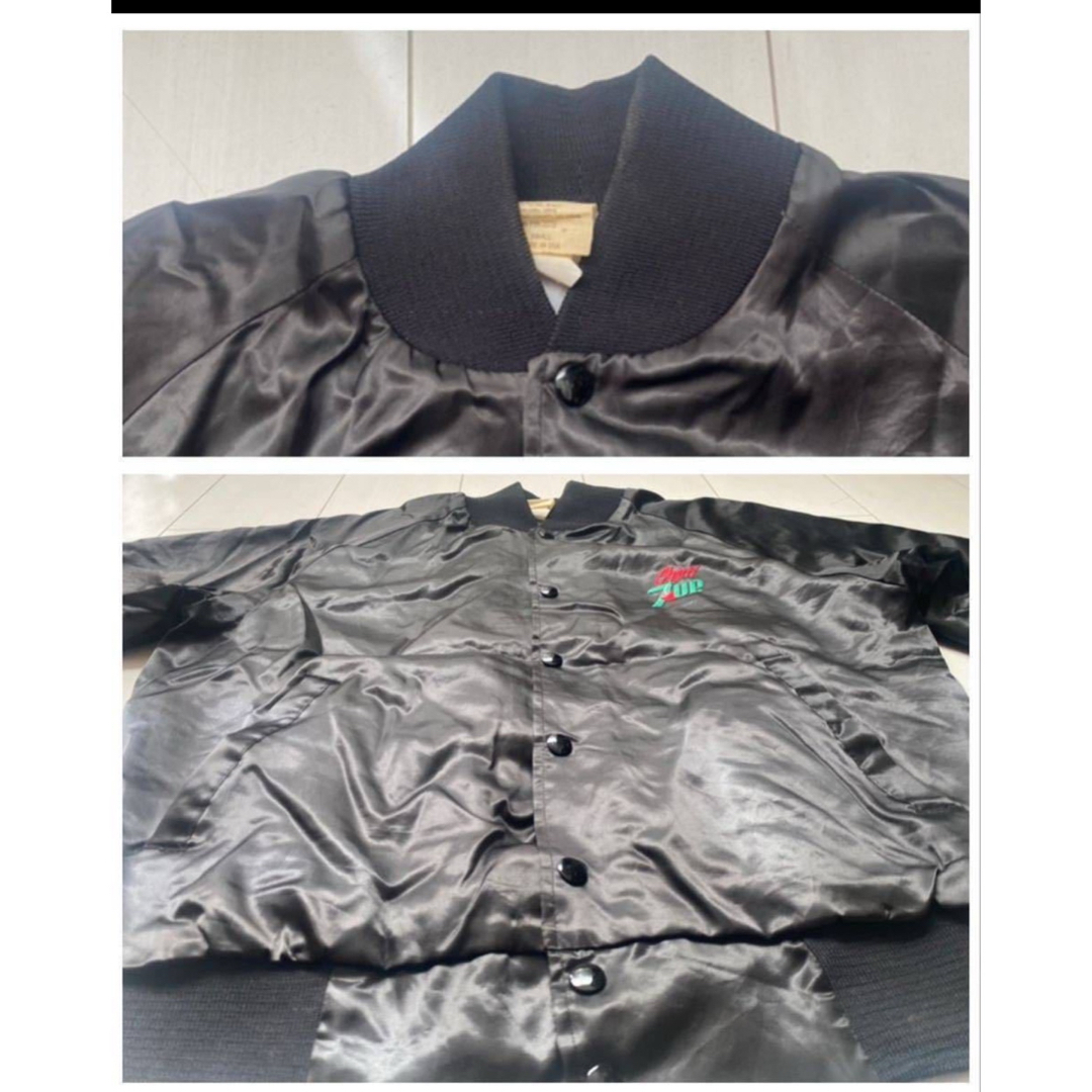 MADE IN USA(メイドインユーエスエー)の70s 80s USA製 7UP 企業 ブラック ジャケット スタジャン M メンズのジャケット/アウター(スタジャン)の商品写真