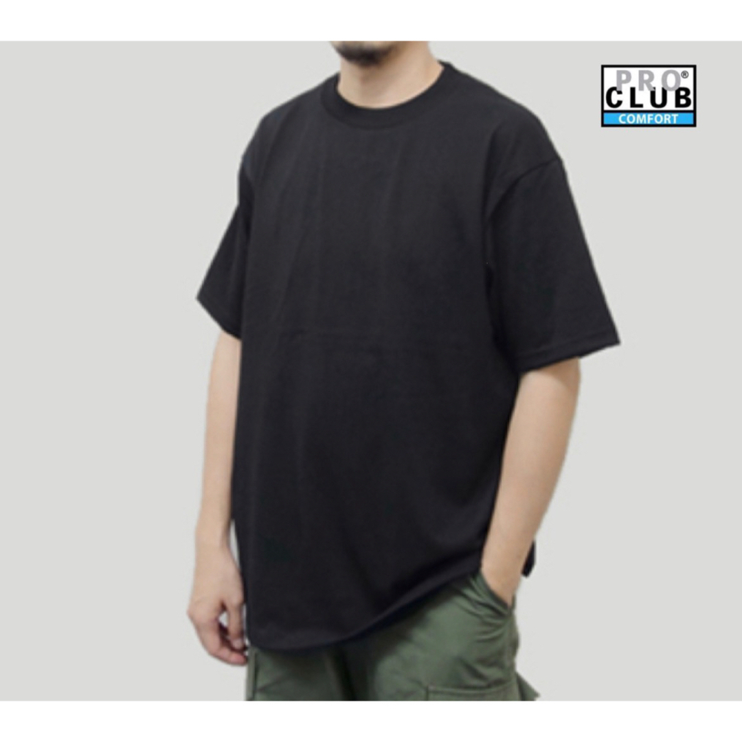 PRO CLUB(プロクラブ)のPRO CLUB プロクラブ    5.8oz コムフォートTシャツ　ブラック メンズのトップス(Tシャツ/カットソー(半袖/袖なし))の商品写真
