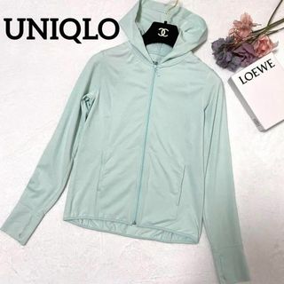 ユニクロ(UNIQLO)のUNIQLO　エアリズム UVカット メッシュパーカー  ジップアップ 指抜き付(パーカー)