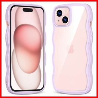 【サイズ:iPhone15Plus_色:パープル】透明 iPhone 15 Pl(その他)