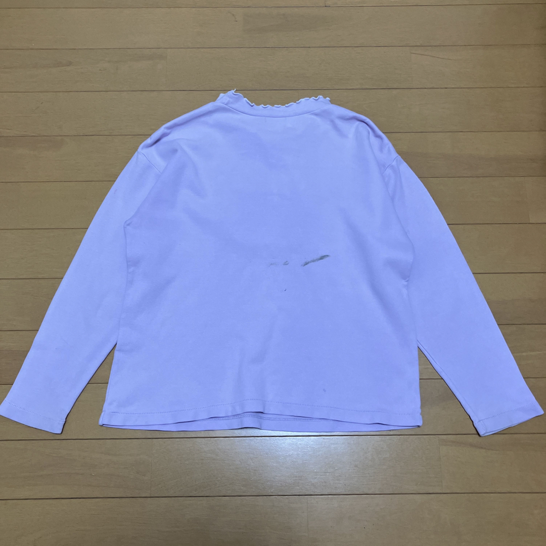 ハイネックTシャツ　パープル　SASARI   130 キッズ/ベビー/マタニティのキッズ服女の子用(90cm~)(Tシャツ/カットソー)の商品写真