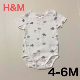 エイチアンドエム(H&M)のH&M  半袖ロンパース　4-6M(ロンパース)